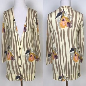 [Anthropologie] Sparrow Floral Rendering Cardigan